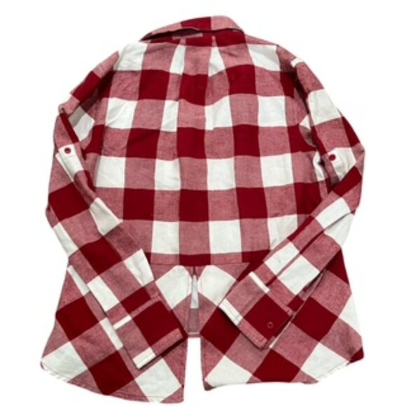 USC Red Plaid Paxton Long Sleeve Flannel Shirt Size Small - Picture 5 of 14